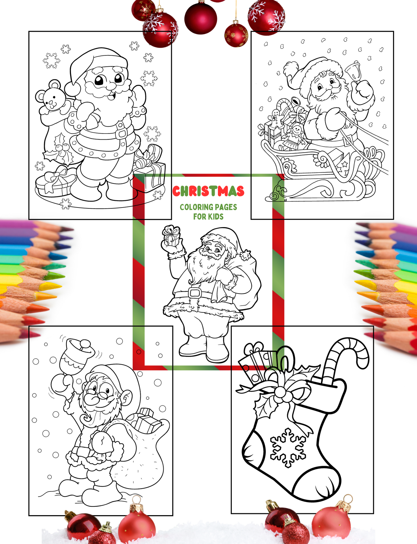 Kids Christmas Coloring Pages